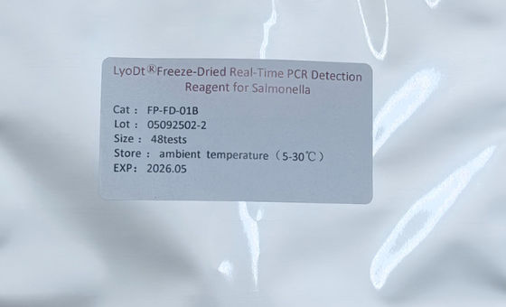 Food Safety Rapid Test Kit Based on Freeze Dried Real Time PCR Technology for Salmonella Detection in Food Safety Monitoring